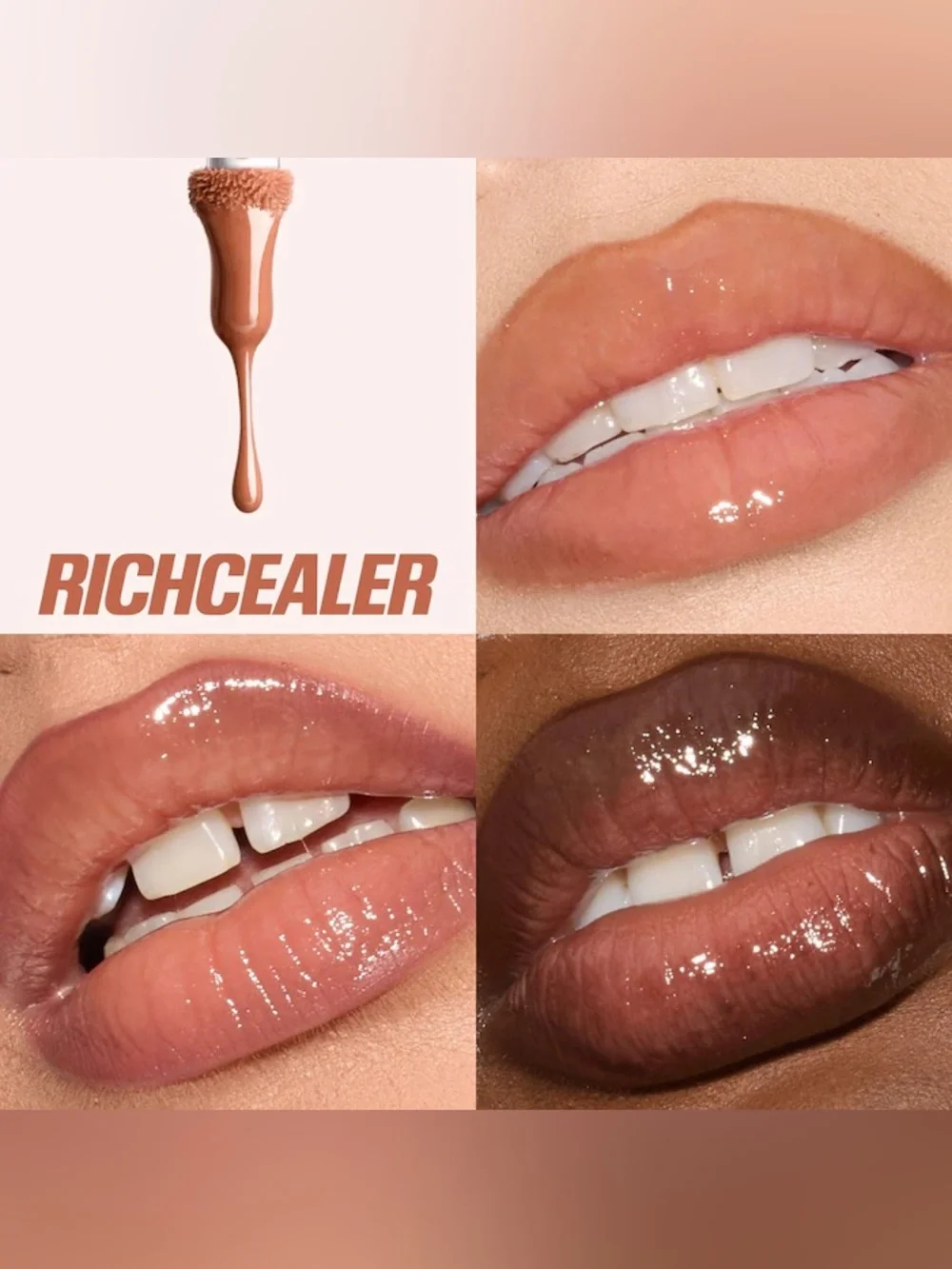 Huda Beauty Faux Filler Lip Gloss in RICHCEALER